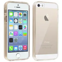 Avizar Fundas Protectora de Silicona y Policarbonato Protección 360º Color Champán para iPhone 5 / iPhone 5S / iPhone SE