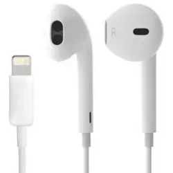 Audífonos Para Iphone 7 Con Micrófono Relámpago Auriculares - Blanco