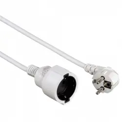 Hama Cable de Alimentación Alargador Schuko 3m Blanco