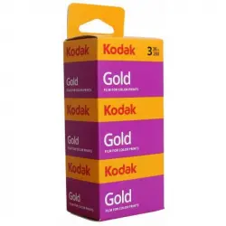 Kodak Pack 3X Película Kodak Gold Color 200 ISO Formato 135-35mm 36 Exposiciones