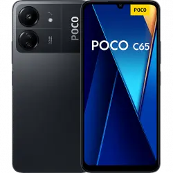 Móvil - Poco C65, Negro, 256 GB, 8 GB RAM, 50 Megapíxel, 6.74" HD+ IPS Dot Drop Display, MediaTek Helio G85, 5000 mAh, Android