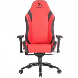 Silla gaming - Newskill Neith, Cojín Lumbar y Cervical, 150 kg, Reposabrazos Acolchados 4D, Piel sintética, Rojo Negro