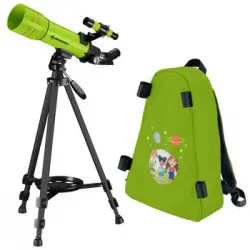 Telescopio Refractor 70/400 Con Mochila Verde Bresser Junior