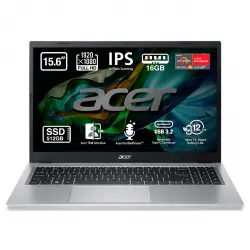 Acer - Portátil Aspire 3, Ryzen 5, 16GB, 512GB SSD, 15.6", FreeDOS / Sin Sistema Operativo