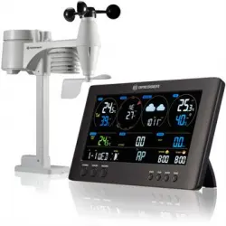 Centro Meteorológico Wifi Con Sensor Profesional 7 Mediciones Pantalla A Color 7002586 Bresser