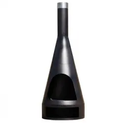 Chimenea Kingston Acero Negro Mate 160x60 Cm Redfire