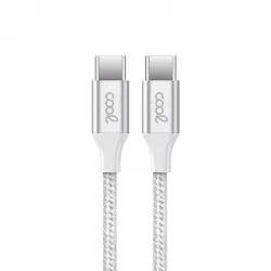 Cool Cable USB Nylon Tipo-C a Tipo-C 1.2m Blanco