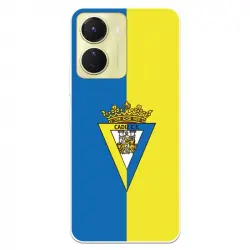 Funda Para Vivo Y16 Del Cádiz Cf Escudo Fondo Bicolor - Licencia Oficial Cádiz Cf