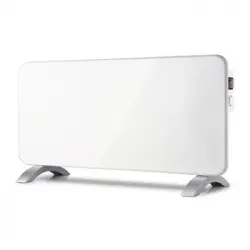 Radiador Plano Svan Svca20ph 2 Niveles De Potencia 2000w Cristal Blanco 43x92x24 Cm