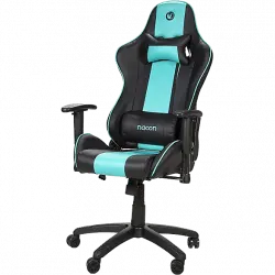 Silla gaming - Nacon PCCH-550, Altura regulable, Tela transpirable, 5 ruedas, Cojín lumbar ergonómico, Hasta 110 kg, Turquesa