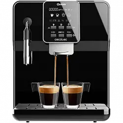 Cafetera superautomática - Cecotec Power Matic-ccino 6000 Serie Nera, 19 Bares, Pantalla LCD, Negro