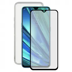 Contact Funda Transparente + Protector Pantalla Transparente 9H para Realme X2 Pro