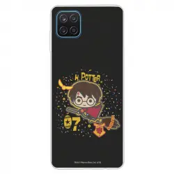 Funda Oficial de Harry Potter Fondo Negro para Samsung Galaxy A12