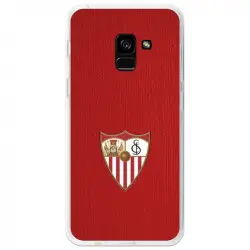 Funda Oficial Sevilla Escudo Color Fondo Rojo Para Samsung Galaxy A8 2018