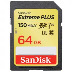 SanDisk Extreme Plus SDXC 64GB Clase 10 V30 U3 UHS-I