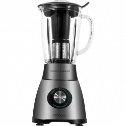 Batidora de vaso - Cecotec Power Black Titanium, Vaso, Potencia 1800W, Inox