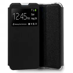 Cool Funda Flip Cover Liso Negro para Motorola Moto G9 Plus