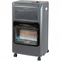 Estufa de gas - Jocel JAG007353, 3500 W, 20-60 m², 2 Potencias, Soporta bombona 15 kg, Gris