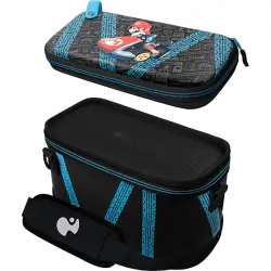 Funda - PDP Overnight Glow Kart Drift (Pull-N-Go), Para Nintendo Switch, Correa, Azul y Rojo