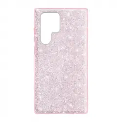 Funda Samsung Galaxy S22 Ultra Purpurina Extraíble Silicona Semirrígida Rosa