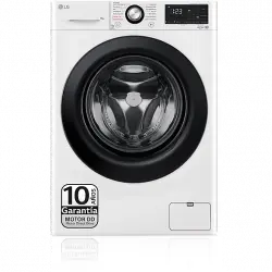 Lavadora carga frontal - LG F4WV309S6WA, Serie 300, 9 Kg, 1400 rpm, 14 programas, AI Direct Drive™, vapor Steam™, Blanco