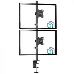 Onkron D208E-B Soporte para Dos Monitores 13"-34" en Vertical Negro