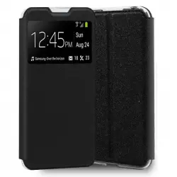 Cool Funda Flip Cover Liso Negro para LG Velvet