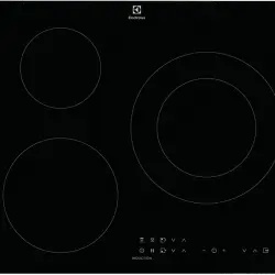 Encimera - Electrolux LIT60336C, Inducción, Eléctrica, 3 zonas, 60 cm, Sin marco, Negro