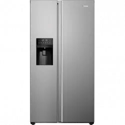 Frigorífico americano- Haier SBS 90 Series 5 HSR5918DIMP, No Frost, 177.5 cm, 511 l, Motor Inverter, Dispensador agua y hielo, Inox