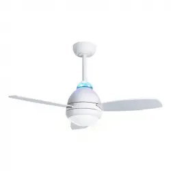 Sulion Luca Ventilador de Techo con Luz LED Proyector y Altavoz 12W 92cm Blanco