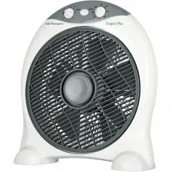 Ventilador de sobremesa - Orbegozo BF1030, Box fan, 30 cm, 6 aspas, Temporizador, Potencia 45W, Blanco