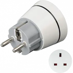 Adaptador enchufe - Hama 00223452, 250 V, 3 clavijas, Blanco