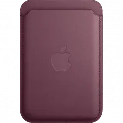 APPLE Cartera de trenzado fino con MagSafe para el iPhone, Rojo mora