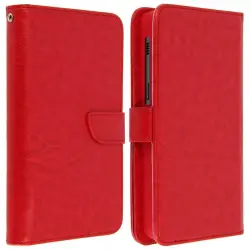 Avizar Funda Billetera Roja para Smartphones 5.5" a 6"