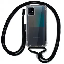 Cool Funda Transparente con Cordón Liso para Samsung Galaxy A51 5G