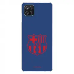 Funda Licencia Oficial FC Barcelona Escudo Rojo Fondo Azul para Samsung Galaxy A12