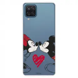 Funda Oficial Clásicos de Disney Mickey y Minnie Beso para Samsung Galaxy A12