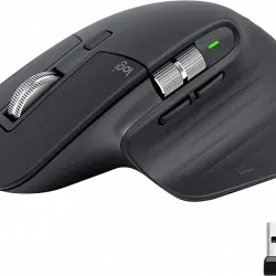 Ratón inalámbrico - Logitech MX Master 3, Bluetooth, Ergonómico, Óptico, 4000 ppp, Negro