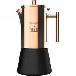 Cafetera tradicional - Cecotec Moking 400, 4 tazas, 200 ml, Acero inoxidable, Cobre