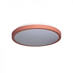 Efectoled Plafón Led 19w Circular De Metal Cct Seleccionable Ø400 Mm Faina Rosa