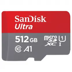 SanDisk Ultra MicroSDXC 512GB Clase 10 A1 UHS-I + Adaptador SD