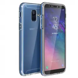 Avizar Funda Protectora de Silicona y Policarbonato Protección Total Transparente para Samsung Galaxy A6