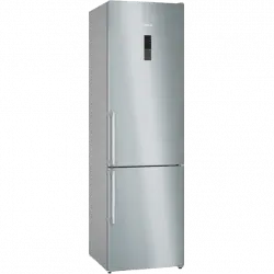 Frigorífico combi - Siemens IQ300, No Frost, 203 cm, 438 l, Acero anti huellas, inoxidable