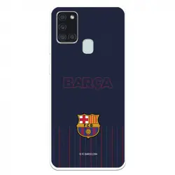 Funda Licencia Oficial FC Barcelona Barsa Fondo Azul para Samsung Galaxy A21S