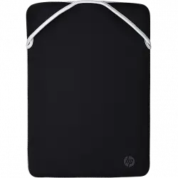 Funda portátil - HP 2F2J1AA, Para de 14", 35.56 cm, Universal, Reversible, Neopreno, Negro y plata