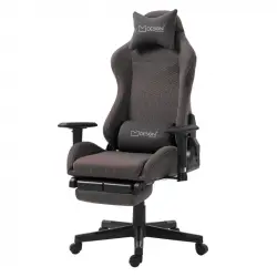 ML-Design Silla Gaming Giratoria Ajustable 122-131cm Gris/Roja