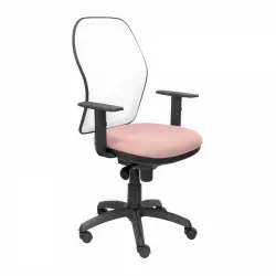 Piqueras y Crespo Jorquera Silla Malla Blanca Asiento Bali Rosa Pálido