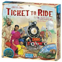 Asmodee ¡Aventureros al Tren! India + Suiza Expansión Juego de Mesa