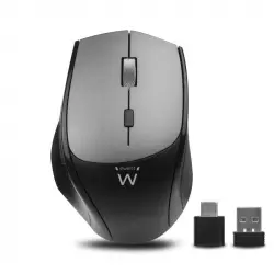 Ewent Ratón Inalámbrico Dual con Click Silencioso 2400DPI Negro