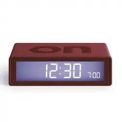 Lexon Flip Color Reloj Despertador LCD Granate